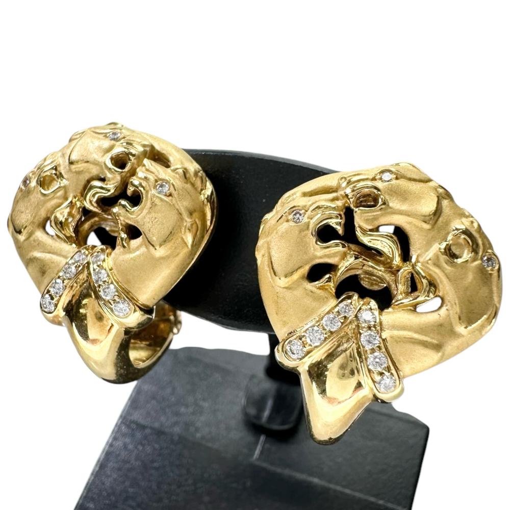 K18 ダイヤモンド ピアス カラベラ レディース ダイヤ ピアス 18k 18金 ゴールド ガイコツ スカル rph48569823