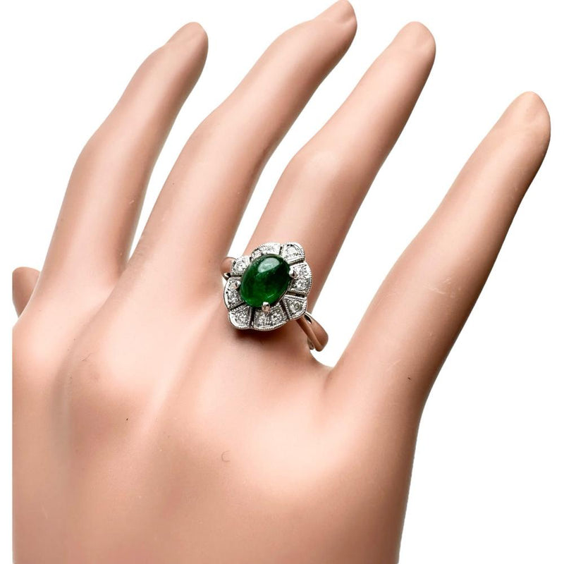 14号 エメラルド(カボション) 1.40ct ダイヤモンド 0.15ct リング・指輪 Pt900プラチナ 6.5g レディース
【中古】【真子質店】【NN】




【MoMox】