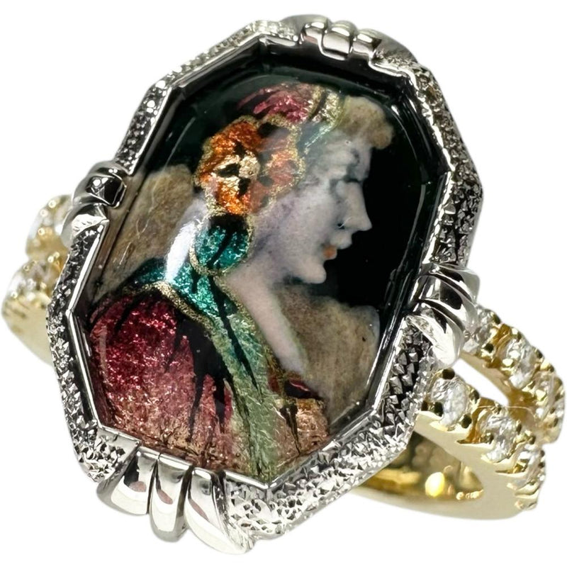 9号【MITSUO KAJI/梶光夫】 婦人横顔 エマイユ ダイヤモンド 0.28ct リング・指輪 K18ゴールド 18金 6.3g レディース
【中古】【真子質店】【NN】




【IIxx】