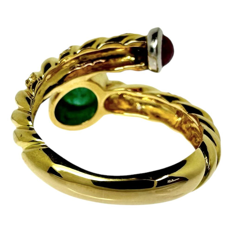 11号【DESIGNER JEWELRY/作家ジュエリー】 角江千代治/Chiyoji Sumiye カボションエメラルド 1.06ct ルビー 0.39ct ダイヤモンド 計0.10ct リング・指輪 K18ゴールド 18金/Pt900プラチナ 7.4g レディース
【中古】【真子質店】【NN】




【KTx】