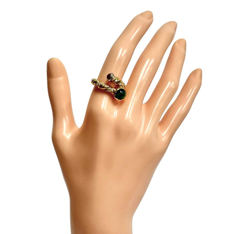 11号【DESIGNER JEWELRY/作家ジュエリー】 角江千代治/Chiyoji Sumiye カボションエメラルド 1.06ct ルビー 0.39ct ダイヤモンド 計0.10ct リング・指輪 K18ゴールド 18金/Pt900プラチナ 7.4g レディース
【中古】【真子質店】【NN】




【KTx】