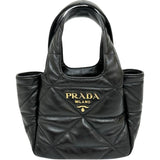 【PRADA/プラダ】 1BG450 ナッパレザー　ステッチ トートバッグ レザー ブラック/ゴールド金具 レディース【中古】【真子質店】【BL】




【Ixxx】