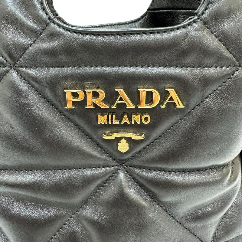 【PRADA/プラダ】 1BG450 ナッパレザー　ステッチ トートバッグ レザー ブラック/ゴールド金具 レディース【中古】【真子質店】【BL】




【Ixxx】