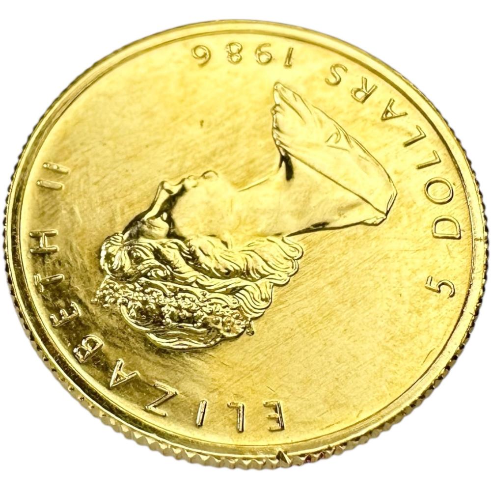 メイプルリーフ金貨1/10oz 3.1g コイン 1986年 K24ゴールド/純金 ユニ