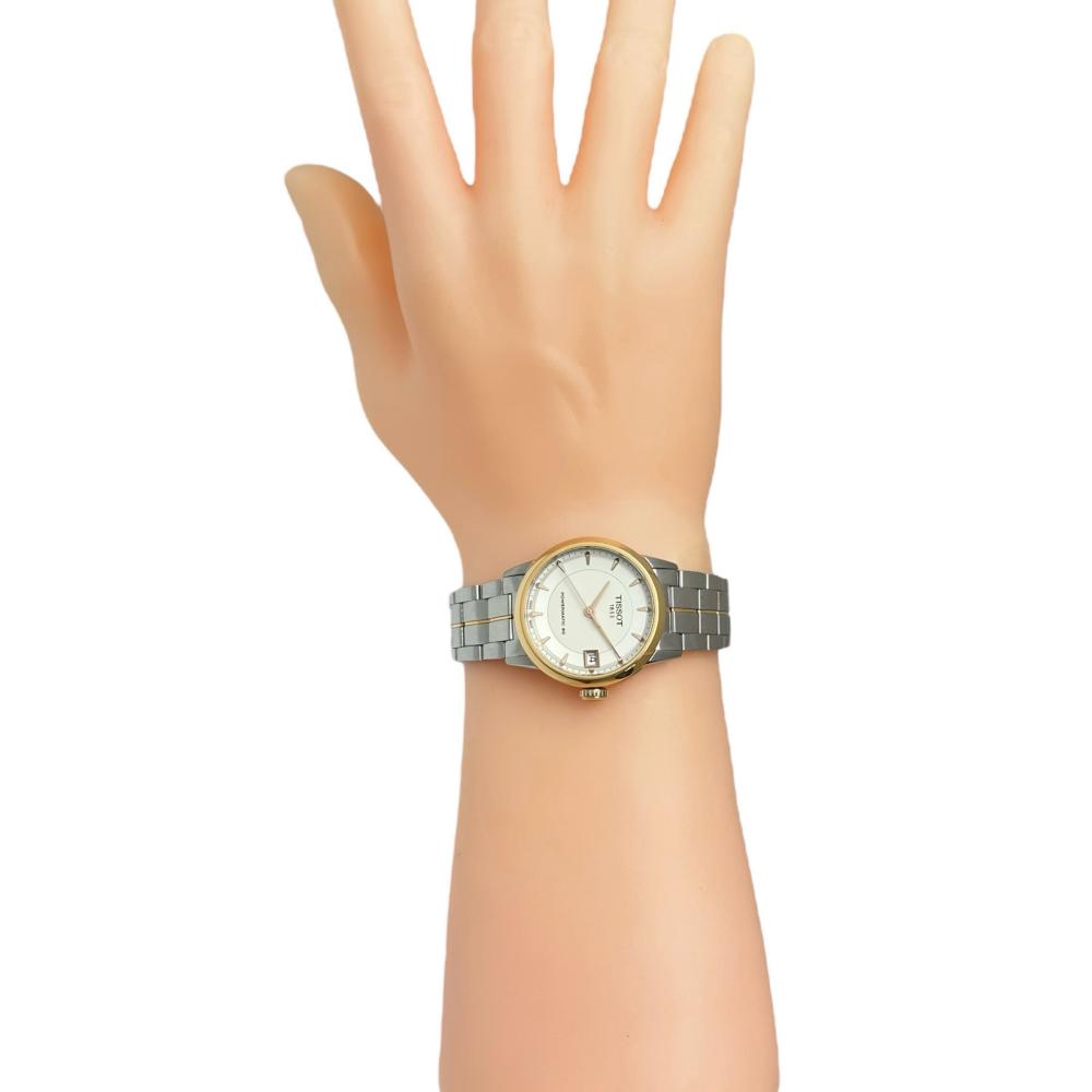 TISSOT 自動巻き腕時計 シルバー ブラック文字盤 TISSOT/ティソ】 T-クラシック パワーマチック 【裏スケルトン