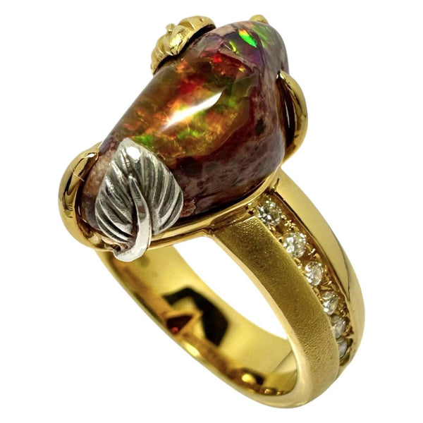 15号【MARI YAMAMOTO/山本真理】 カンテラオパール 4.21ct ダイヤモンド 計0.165ct リング・指輪 K18ゴールド 18金/Pt900プラチナ 8.5g レディース
【中古】【真子質店】【NN】




【SSx】