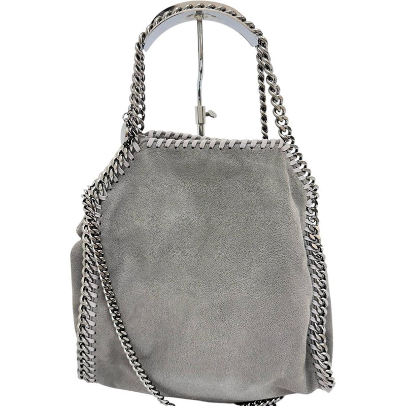 【Stella McCartney/ステラマッカートニー】 ファラベラ 495150 ミニトート グレー ABランク ショルダーバッグ 合成皮革/シャギーディアファブリック グレー/シルバー金具 レディース【中古】【真子質店】【BL】 【TxS】