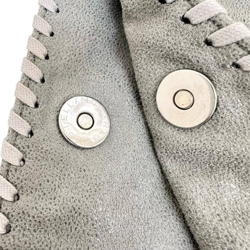 【Stella McCartney/ステラマッカートニー】 ファラベラ 495150 ミニトート グレー ABランク ショルダーバッグ 合成皮革/シャギーディアファブリック グレー/シルバー金具 レディース【中古】【真子質店】【BL】 【TxS】