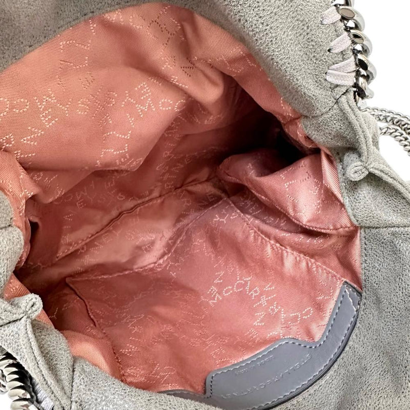 【Stella McCartney/ステラマッカートニー】 ファラベラ 495150 ミニトート グレー ABランク ショルダーバッグ 合成皮革/シャギーディアファブリック グレー/シルバー金具 レディース【中古】【真子質店】【BL】 【TxS】