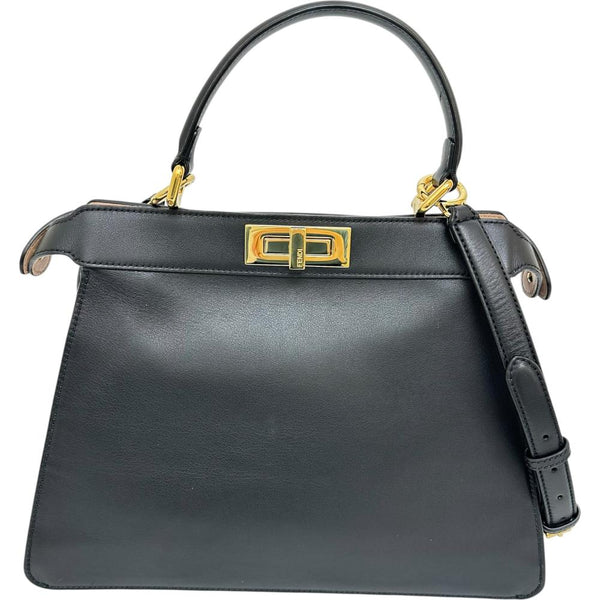 フェンディ　ピーカブーアイシーユー　ミディアム　ブラック　ゴールド金具　極美品 FENDI/フェンディ】 ピーカブー アイシーユー ミディアム 8BN321 2WAY