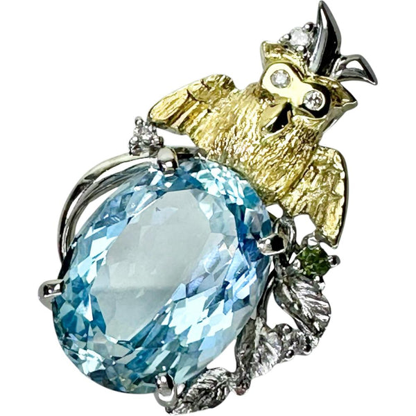 鳥/フクロウモチーフ アクアマリン・サンタマリアカラー 6.92ct ダイヤモンド 0.03ct グリーントルマリン ペンダントトップ K18YGイエローゴールド 18金/K18WGホワイトゴールド 18金 6.8g レディース
【中古】【真子質店】【NN】




【IISS】