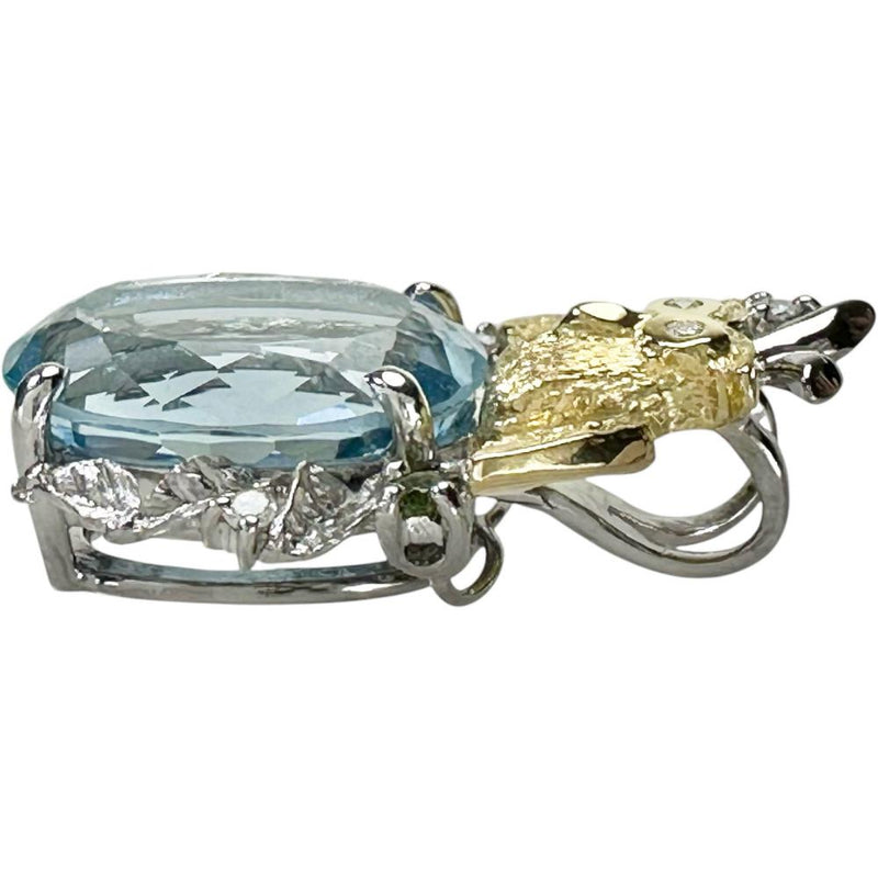 鳥/フクロウモチーフ アクアマリン・サンタマリアカラー 6.92ct ダイヤモンド 0.03ct グリーントルマリン ペンダントトップ K18YGイエローゴールド 18金/K18WGホワイトゴールド 18金 6.8g レディース
【中古】【真子質店】【NN】




【IISS】