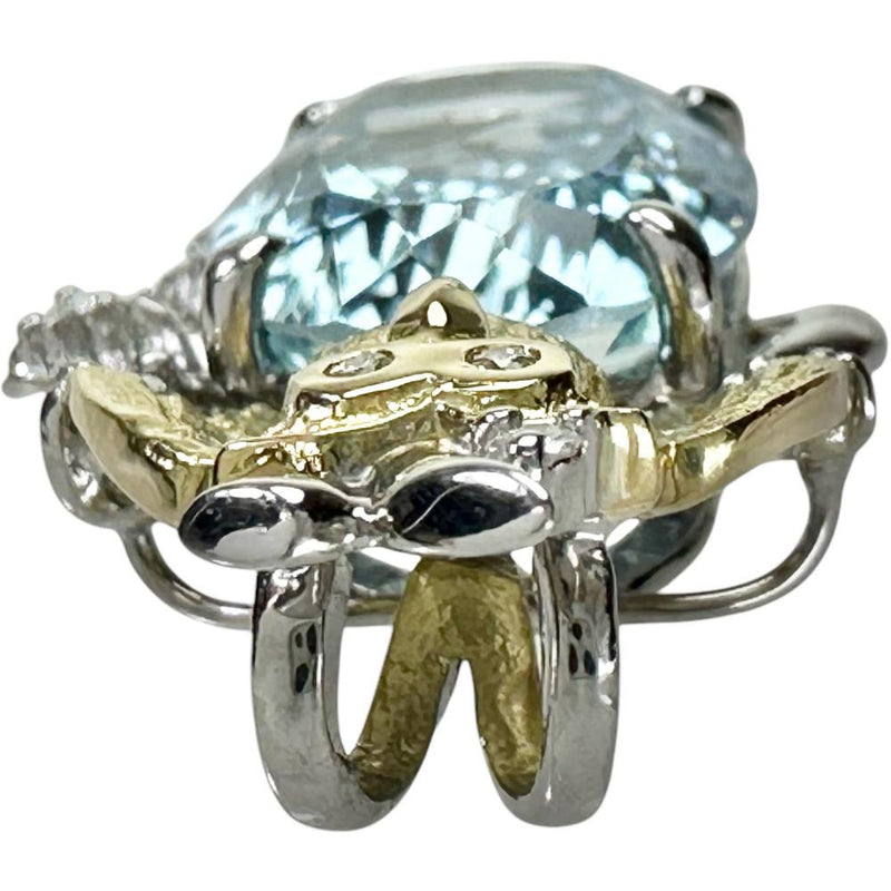 鳥/フクロウモチーフ アクアマリン・サンタマリアカラー 6.92ct ダイヤモンド 0.03ct グリーントルマリン ペンダントトップ K18YGイエローゴールド 18金/K18WGホワイトゴールド 18金 6.8g レディース
【中古】【真子質店】【NN】




【IISS】
