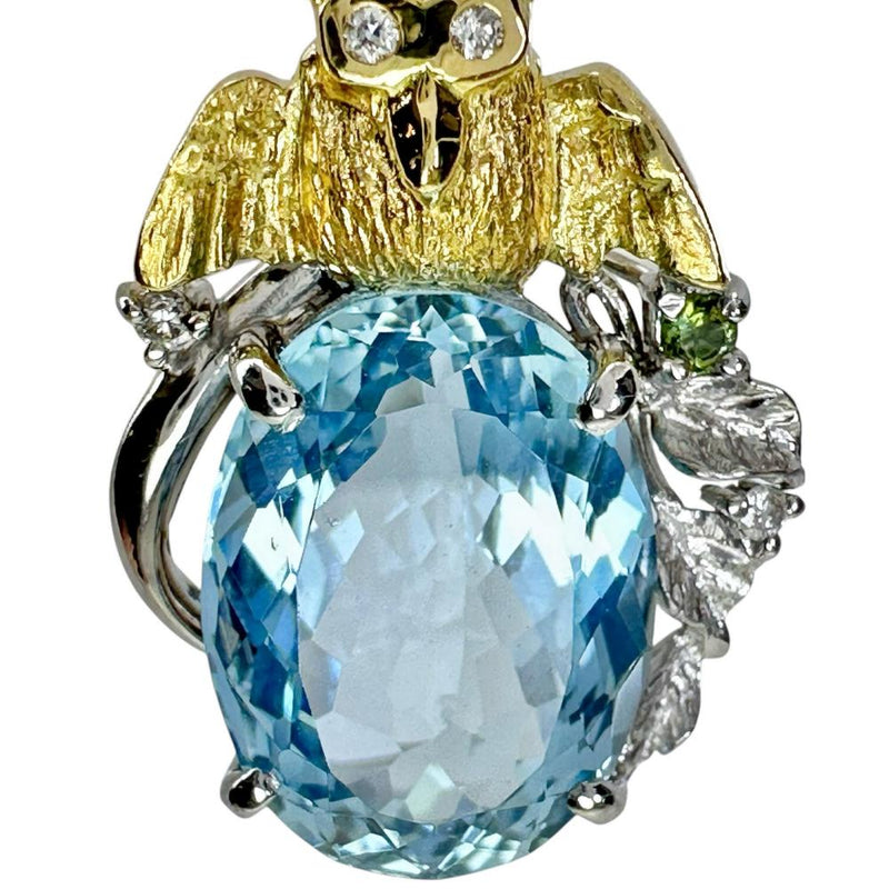 鳥/フクロウモチーフ アクアマリン・サンタマリアカラー 6.92ct ダイヤモンド 0.03ct グリーントルマリン ペンダントトップ K18YGイエローゴールド 18金/K18WGホワイトゴールド 18金 6.8g レディース
【中古】【真子質店】【NN】




【IISS】