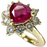 ★★最終特価品 8号 ルビー 0.78ct ダイヤモンド 0.35ct リング・指輪 K18ゴールド 18金 4.2g レディース 【中古】【真子質店】【NN】 【MiMaD】