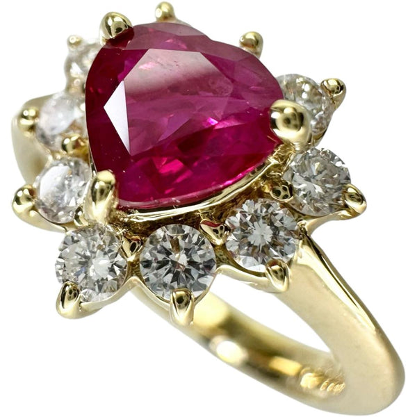 ★★最終特価品 8号 ルビー 0.78ct ダイヤモンド 0.35ct リング・指輪 K18ゴールド 18金 4.2g レディース 【中古】【真子質店】【NN】 【MiMaD】