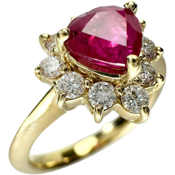 ★★最終特価品 8号 ルビー 0.78ct ダイヤモンド 0.35ct リング・指輪 K18ゴールド 18金 4.2g レディース 【中古】【真子質店】【NN】 【MiMaD】
