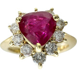 ★★最終特価品 8号 ルビー 0.78ct ダイヤモンド 0.35ct リング・指輪 K18ゴールド 18金 4.2g レディース 【中古】【真子質店】【NN】 【MiMaD】