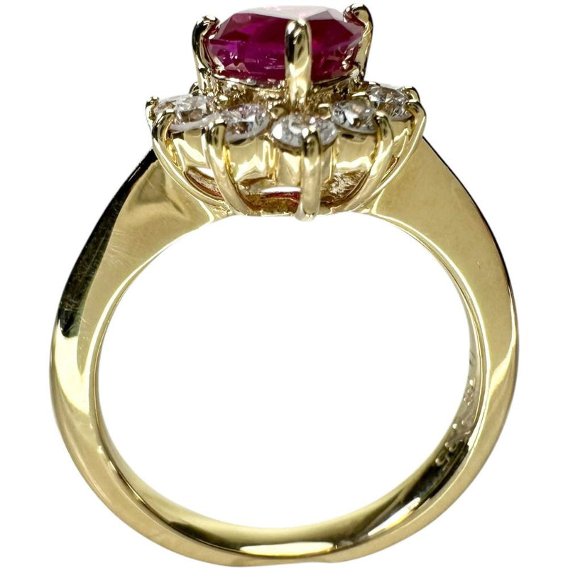 ★★最終特価品 8号 ルビー 0.78ct ダイヤモンド 0.35ct リング・指輪 K18ゴールド 18金 4.2g レディース 【中古】【真子質店】【NN】 【MiMaD】