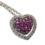 ハート ピンクサファイア 計0.68ct ダイヤモンド 計0.40ct ネックレス K18WGホワイトゴールド 18金 9.4g 45cm レディース
【中古】【真子質店】【NN】




【ITID】