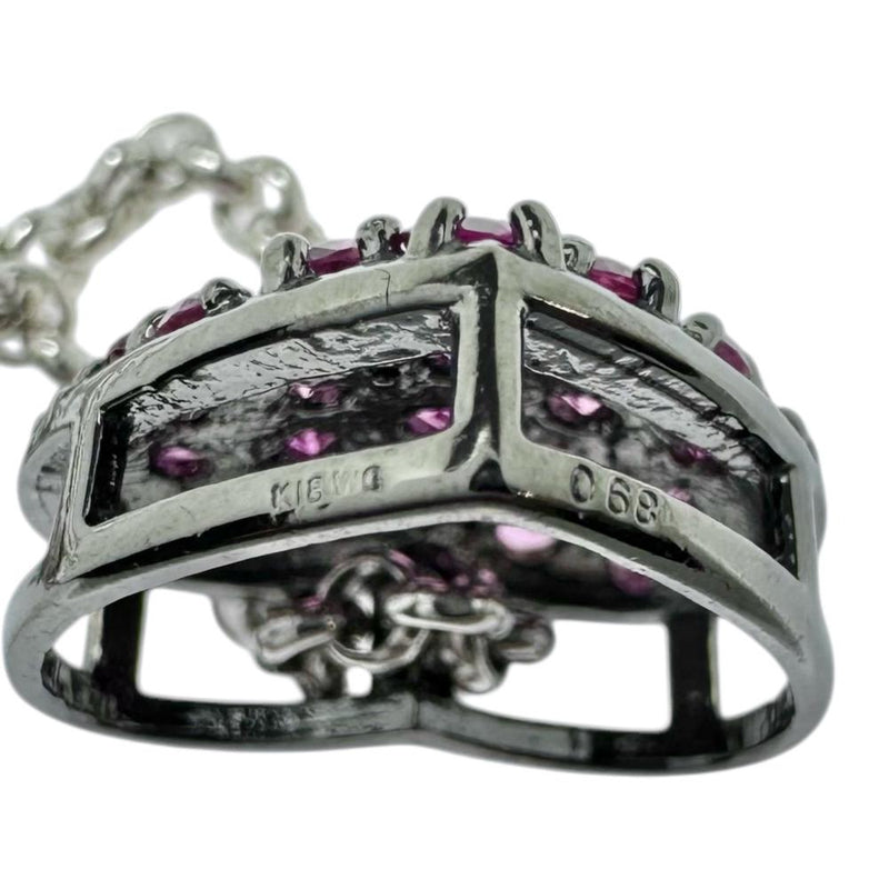 ハート ピンクサファイア 計0.68ct ダイヤモンド 計0.40ct ネックレス K18WGホワイトゴールド 18金 9.4g 45cm レディース
【中古】【真子質店】【NN】




【ITID】