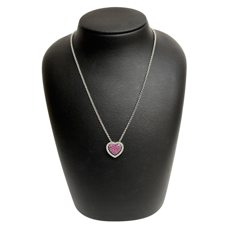 ハート ピンクサファイア 計0.68ct ダイヤモンド 計0.40ct ネックレス K18WGホワイトゴールド 18金 9.4g 45cm レディース
【中古】【真子質店】【NN】




【ITID】