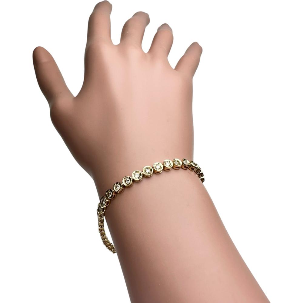 最終特価品 テニスデザイン ダイヤモンド 2.00ct ブレスレット K18 
