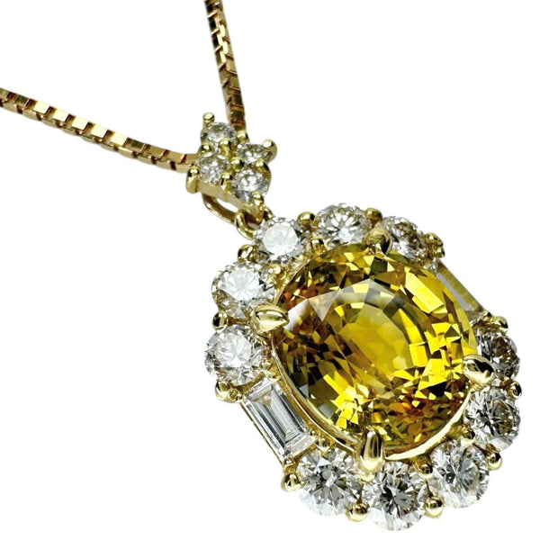 スリランカ産イエローサファイア 4.136ct ダイヤモンド 計1.10ct ネックレス K18ゴールド 18金 6.5g 45cm レディース
【中古】【真子質店】【NN】




【MaDMoD】