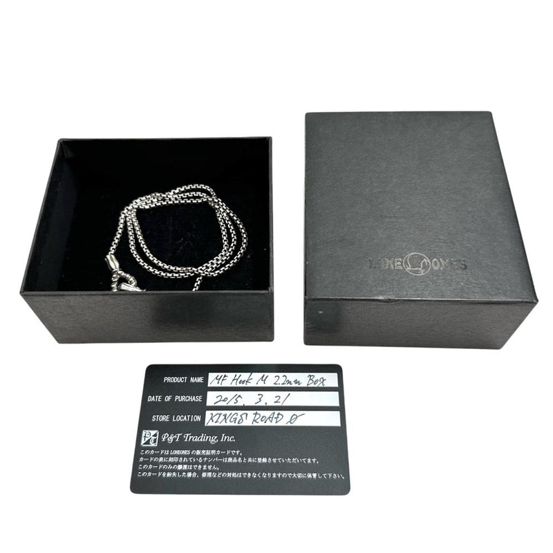 【LONE ONES/ロンワンズ】 MF HOOK BOXチェーン M ネックレス シルバー925 19.5g 51.0cm シルバー ユニセックス
【中古】【真子質店】【BL】




【Txx】