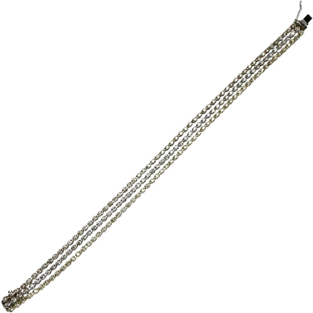 スリーカラー ダイヤモンド 3.00ct ブレスレット K18ゴールド 18金 