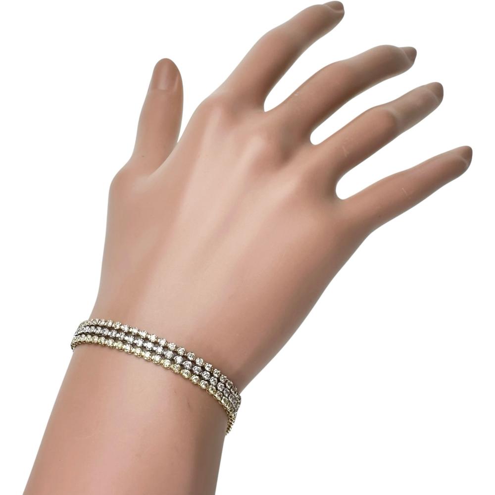 スリーカラー ダイヤモンド 3.00ct ブレスレット K18ゴールド 18金 
