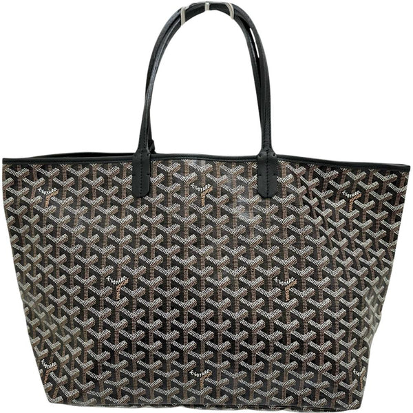 【GOYARD/ゴヤール】 サンルイPM ポーチ付 トートバッグ PVCコーティングキャンバス/レザー ブラック レディース【中古】【真子質店】【BL】 【TDMaI】