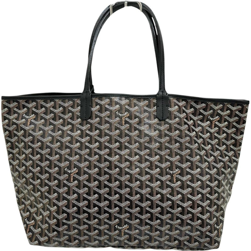 【GOYARD/ゴヤール】 サンルイPM ポーチ付 トートバッグ PVCコーティングキャンバス/レザー ブラック レディース【中古】【真子質店】【BL】 【TDMaI】