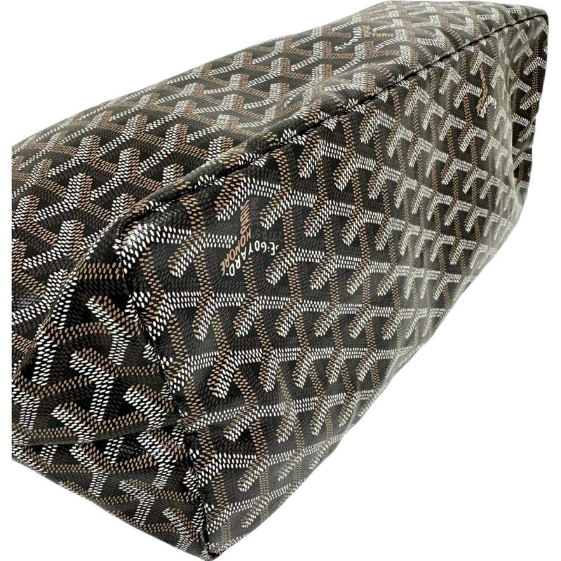 【GOYARD/ゴヤール】 サンルイPM ポーチ付 トートバッグ PVCコーティングキャンバス/レザー ブラック レディース【中古】【真子質店】【BL】 【TDMaI】