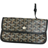 【GOYARD/ゴヤール】 サンルイPM ポーチ付 トートバッグ PVCコーティングキャンバス/レザー ブラック レディース【中古】【真子質店】【BL】 【TDMaI】
