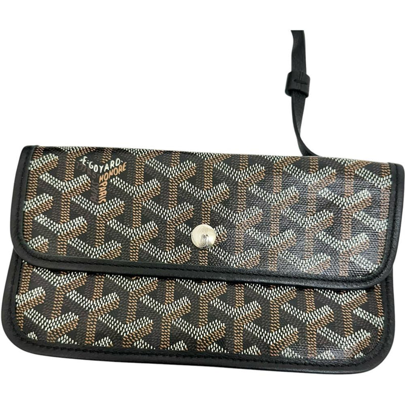 【GOYARD/ゴヤール】 サンルイPM ポーチ付 トートバッグ PVCコーティングキャンバス/レザー ブラック レディース【中古】【真子質店】【BL】 【TDMaI】