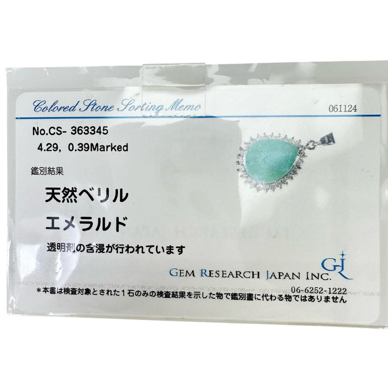 エメラルド 4.29ct ダイヤモンド 0.39ct ペンダントトップ Pt900プラチナ 5.8g レディース
【中古】【真子質店】【NN】




【IMiMoS】