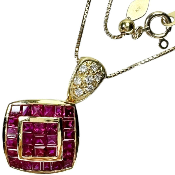 ミステリーセッティング ルビー 1.60ct ダイヤモンド 0.07ct ネックレス K18ゴールド 18金 6.4g 45cm レディース
【中古】【真子質店】【NN】




【MiTMo】