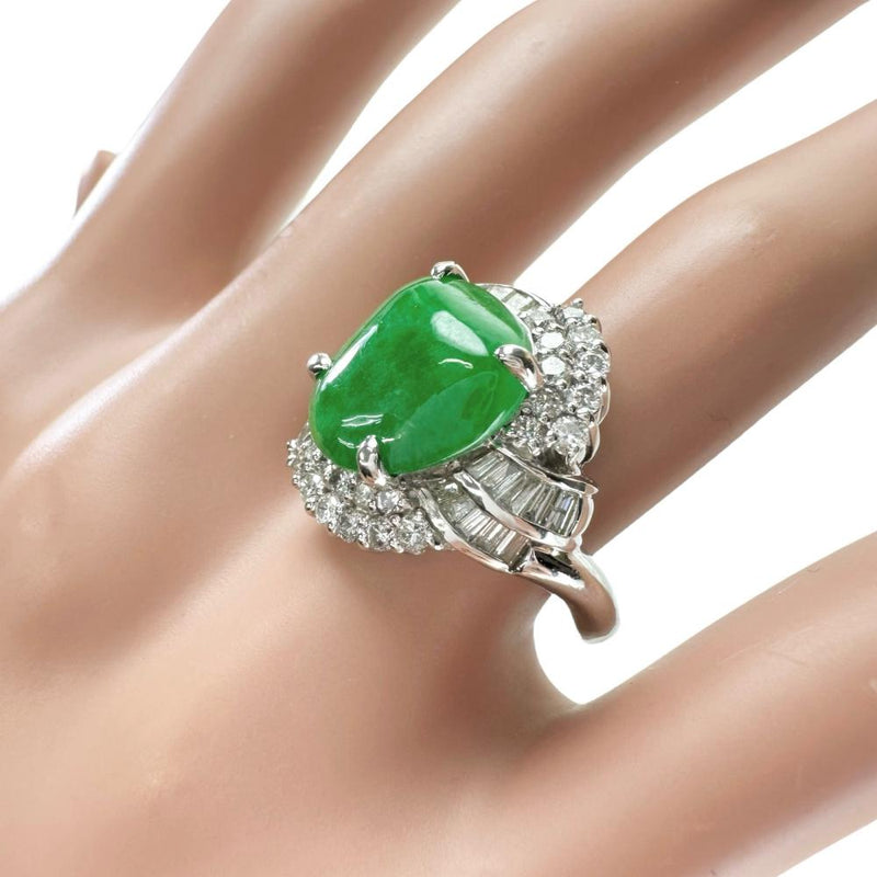 16号 翡翠 5.45ct ダイヤモンド 1.24ct リング・指輪 Pt900プラチナ 10.3g レディース
【中古】【真子質店】【NN】




【SMaMo】