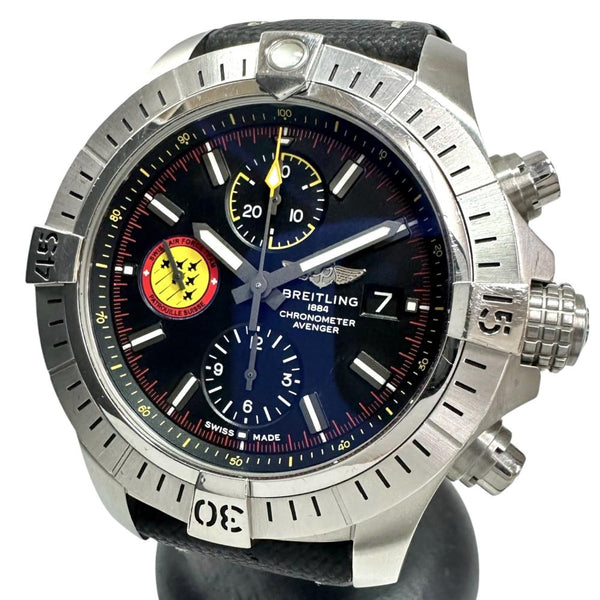 【BREITLING/ブライトリング】 アベンジャー A13317  スイスエアフォース限定 クロノ 腕時計 ステンレススチール/レザー 自動巻き/オートマ 黒文字盤/黒革ベルト メンズ
【中古】【真子質店】【BL】




【MaMaxx】