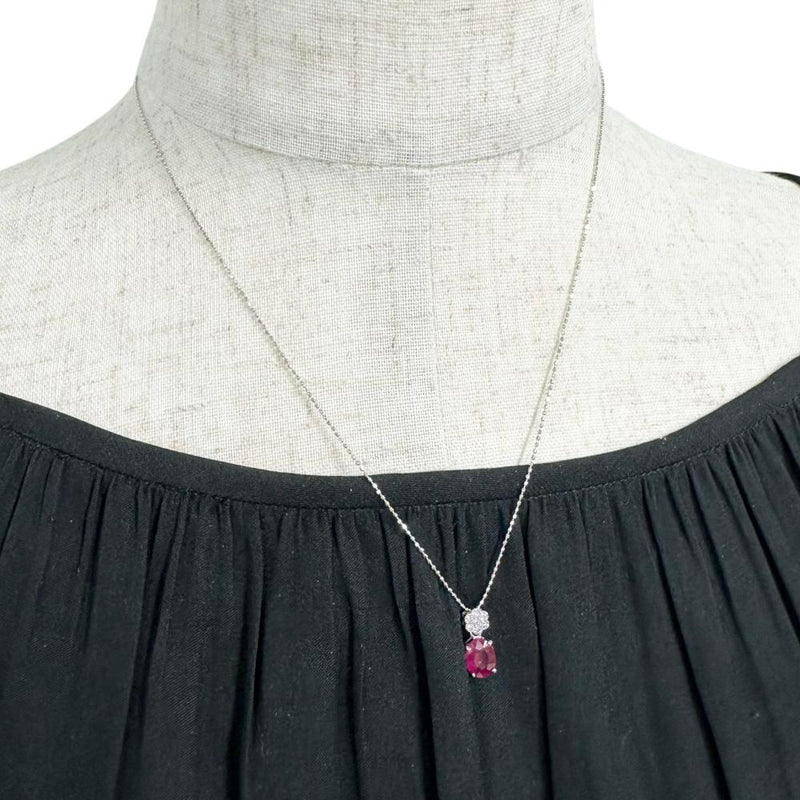 ★★最終特価品 ミャンマー産ピジョン・ブラッドルビー 1.04ct ダイヤモンド 計0.09ct ネックレス K18WGホワイトゴールド 18金 2.4g 45cm レディース
【中古】【真子質店】【NN】




【IxxI】