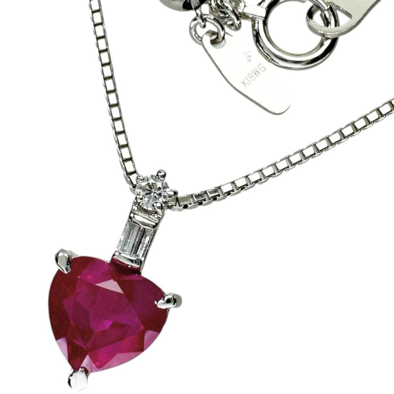 ミャンマー産ピジョンブラッドルビー 1.561ct ダイヤモンド 計0.07ct ネックレス K18WGホワイトゴールド 18金 4.8g 50.5cm レディース
【中古】【真子質店】【NN】




【IxxI】