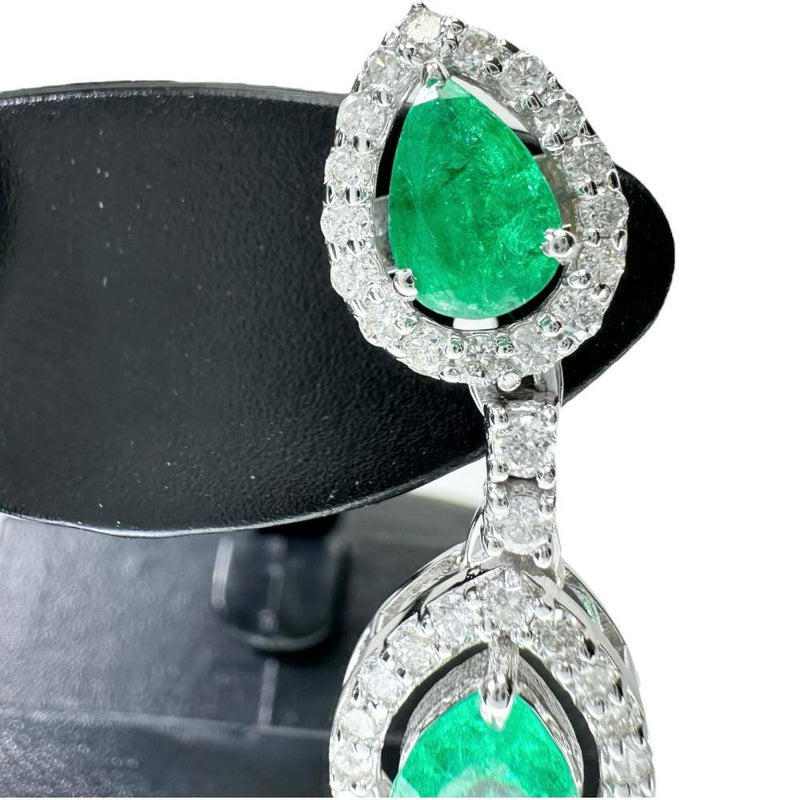 エメラルド 計1.66ct ダイヤモンド 計0.73ct ピアス K18WGホワイトゴールド 18金 4.2g レディース
【中古】【真子質店】【NN】




【ITIx】