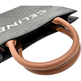 【CELINE/セリーヌ】 バーティカルカバ スモール 2WAY ショルダー ハンドバッグ PVC/レザー ブラウン レディース【中古】【真子質店】【BL】 【SMix】