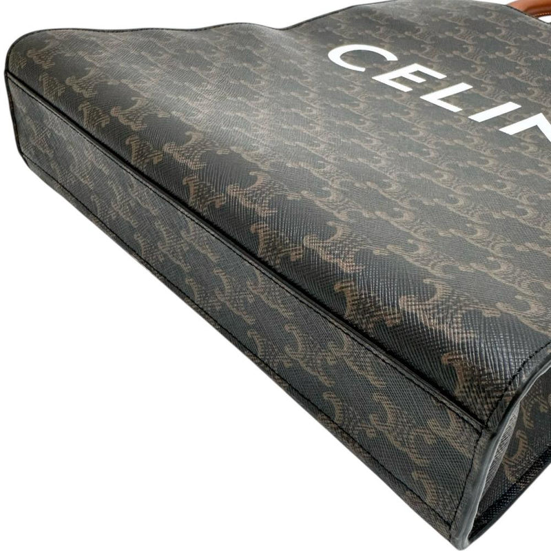 【CELINE/セリーヌ】 バーティカルカバ スモール 2WAY ショルダー ハンドバッグ PVC/レザー ブラウン レディース【中古】【真子質店】【BL】 【SMix】