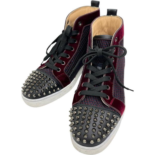 【Christian Louboutin/クリスチャンルブタン】 LOU SPIKES ORLATO ハイカットスニーカー スニーカー レザー/ファブリック ワインレッド/ブラック/ガンメタリック金具 メンズ【中古】【真子質店】【BL】




【MaIS】