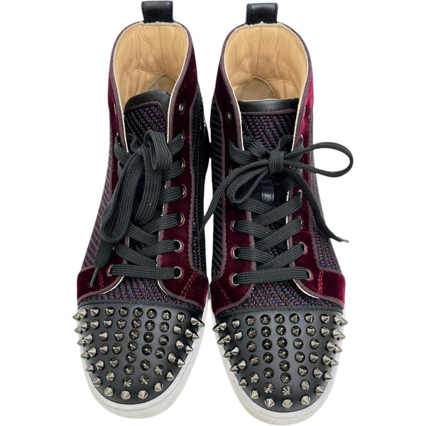 【Christian Louboutin/クリスチャンルブタン】 LOU SPIKES ORLATO ハイカットスニーカー スニーカー レザー/ファブリック ワインレッド/ブラック/ガンメタリック金具 メンズ【中古】【真子質店】【BL】




【MaIS】