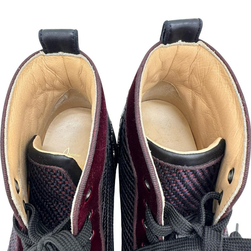 【Christian Louboutin/クリスチャンルブタン】 LOU SPIKES ORLATO ハイカットスニーカー スニーカー レザー/ファブリック ワインレッド/ブラック/ガンメタリック金具 メンズ【中古】【真子質店】【BL】




【MaIS】