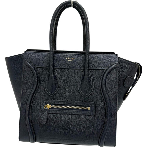CELINE/セリーヌ】 ラゲージ マイクロショッパー ハンドバッグ レザー