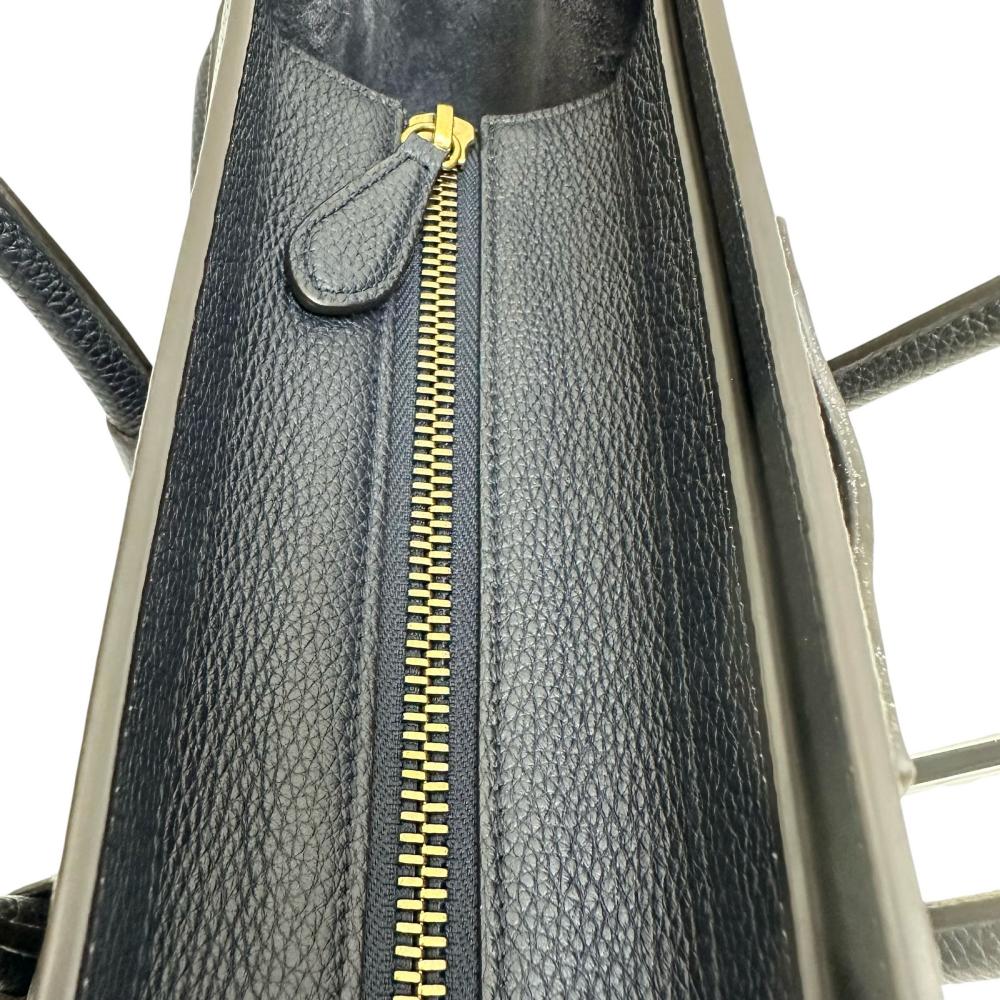 CELINE/セリーヌ】 ラゲージ マイクロショッパー ハンドバッグ レザー